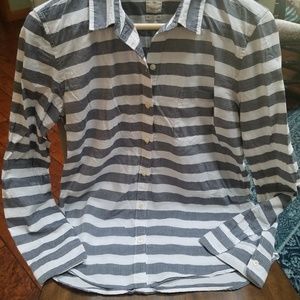 Gap The Fitted Boyfriend Striped Shirt